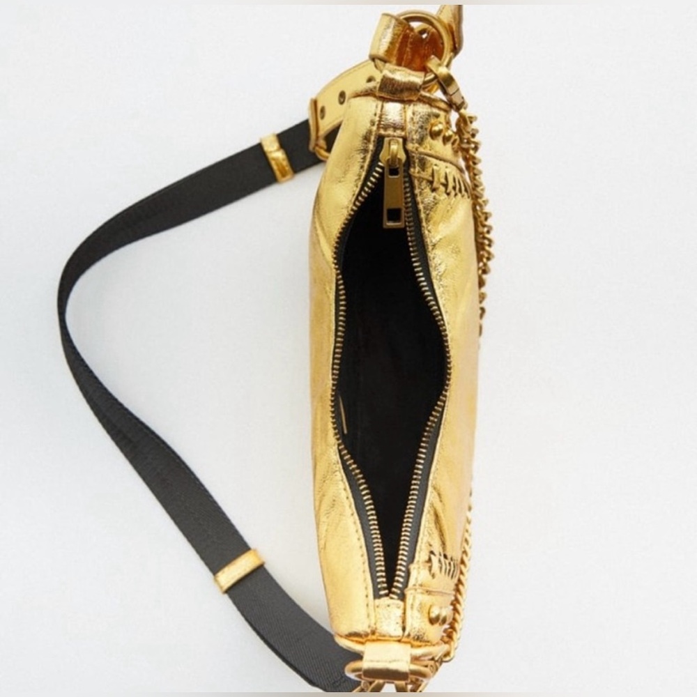 Zara Gold Rocker Crossbody Purse - Picture 6 of 11